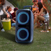 Акустична переносна колонка ZXX-7575 300 Вт акумуляторна з мікрофонами 80х39х33 см. Зображення №6