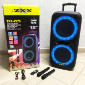 Акустична переносна колонка ZXX-7575 300 Вт акумуляторна з мікрофонами 80х39х33 см. Зображення №12