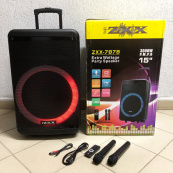 Акустична переносна колонка ZXX-7878/8161 600 Вт 15" 72х42х35см. Зображення №2