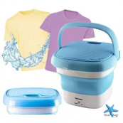 Пральна машина MAXTOP silicon washing machine, Портативна пральна машина. Колір: блакитний. Зображення №5