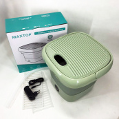 Складна пральна машина MAXTOP silicon washing machine, Портативна пралка відро. Колір: зелений. Зображення №9