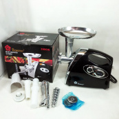 М'ясорубка електрична із соковижималкою Domotec MS-2019 2400 W. Колір: чорний. Зображення №2