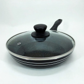 Сковорода UNIQUE UN-5163 22см с крышкой антипригарным покрытием, Глубокая сковорода для кухни. Изображение №3 Сковорода UNIQUE UN-5163 22см с крышкой антипригарным покрытием, Глубокая сковорода для кухни. Изображение №3