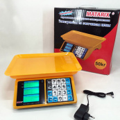 Електронні ваги для товарів Matarix MX-412 до 50 кг, Функціональні електронні ваги для торгівлі. Зображення №3