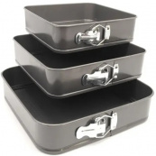 Набор квадратных разъемных форм для выпечки Unique UN-1704 20/22/24 см. Изображение №4