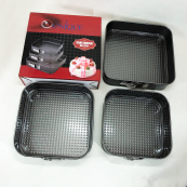 Набор квадратных разъемных форм для выпечки Unique UN-1704 20/22/24 см. Изображение №6