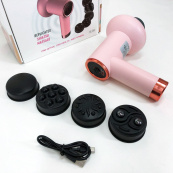 Масажер антицелюлітний для тіла рук та ніг 4 насадки 6 швидкостей Deep Rolling Massager. Колір: рожевий. Зображення №14