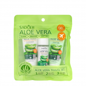 Дорожній набір косметики для обличчя Sadoer Aloe Vera 3 в 1. Зображення №3