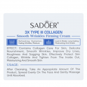 Крем для обличчя проти зморшок із колагеном Sadoer 60 мл. Зображення №3