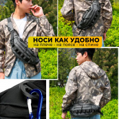 Тактична водонепроникна сумка через плече, чоловіча сумка для риболовлі та активного відпочинку. Зображення №6