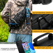 Тактична водонепроникна сумка через плече, чоловіча сумка для риболовлі та активного відпочинку. Зображення №9