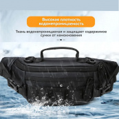 Тактична водонепроникна сумка через плече, чоловіча сумка для риболовлі та активного відпочинку. Зображення №12