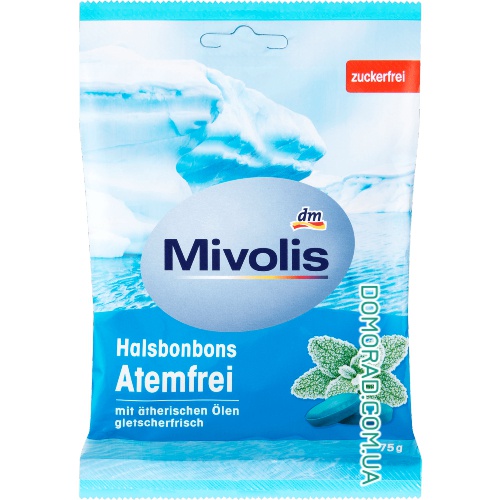 Mivolis Пастилки для горла Atemfrei 75г Mivolis Пастилки для горла Atemfrei 75г