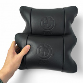 Преміальний набір автоподушок BMW із натуральної шкіри – подушки + брелок. Зображення №3