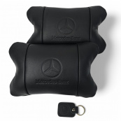 Набір шкіряних подушок Mercedes-Benz + брелок у подарунок, подушка на підголовник. Зображення №13 Набір шкіряних подушок Mercedes-Benz + брелок у подарунок, подушка на підголовник. Зображення №13