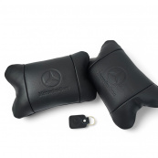 Набір шкіряних подушок Mercedes-Benz + брелок у подарунок, подушка на підголовник. Зображення №14 Набір шкіряних подушок Mercedes-Benz + брелок у подарунок, подушка на підголовник. Зображення №14