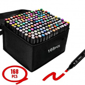 Набор скетч маркеров для рисования Touch 168 шт./уп. двусторонние профессиональные фломастеры для художников. Изображение №8 Набор скетч маркеров для рисования Touch 168 шт./уп. двусторонние профессиональные фломастеры для художников. Изображение №8