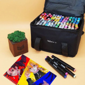 Набор скетч маркеров для рисования Touch 168 шт./уп. двусторонние профессиональные фломастеры для художников. Изображение №10 Набор скетч маркеров для рисования Touch 168 шт./уп. двусторонние профессиональные фломастеры для художников. Изображение №10