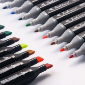 Набор скетч маркеров для рисования Touch 168 шт./уп. двусторонние профессиональные фломастеры для художников. Изображение №16 Набор скетч маркеров для рисования Touch 168 шт./уп. двусторонние профессиональные фломастеры для художников. Изображение №16