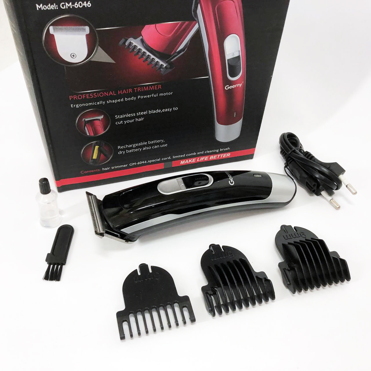 Машинка для стрижки волос Gemei GM-6046, Практичная машинка для стрижки волос. Цвет: черный Машинка для стрижки волос Gemei GM-6046, Практичная машинка для стрижки волос. Цвет: черный
