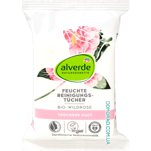 Alverde Вологі очищувальні серветки Wildrose Alverde Вологі очищувальні серветки Wildrose