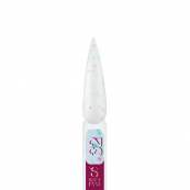 База для гель-лаку камуфлююча Steffani Cover Base 9 мл, 32 білі з берези та персиковими пластівцями поталі. Зображення №2