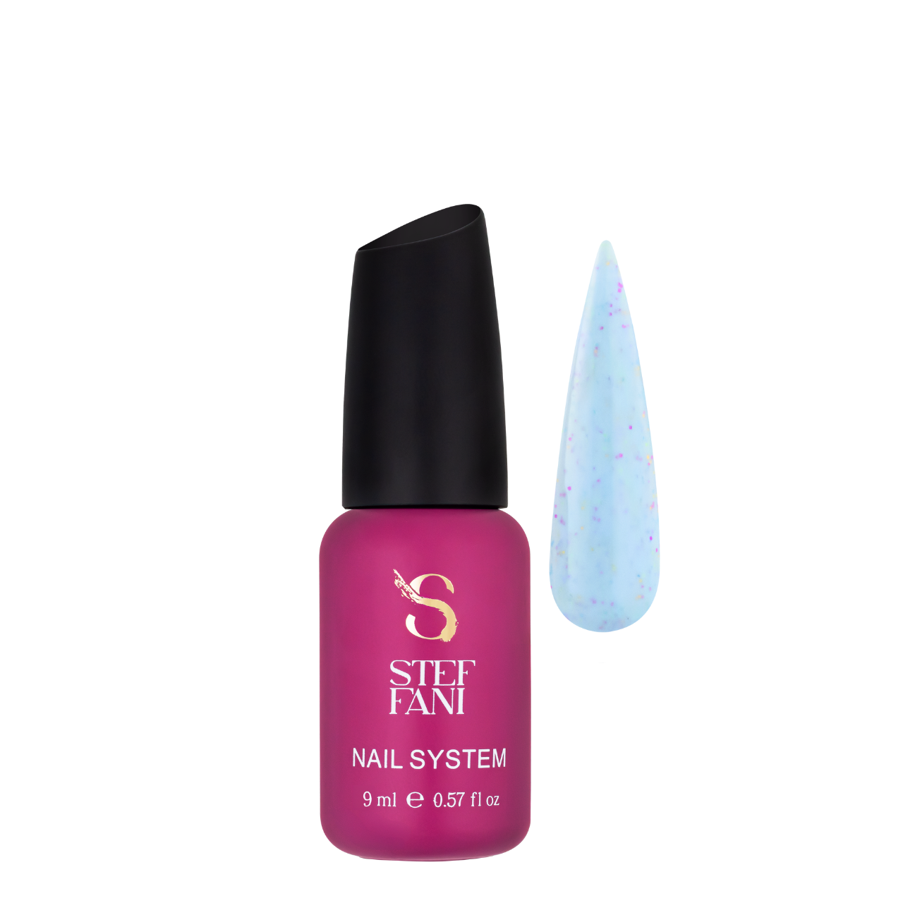 База для гель-лаку камуфлююча Steffani Cover Base 9 мл, 34 Блакитна з різнокольоровими пластівцями поталі База для гель-лаку камуфлююча Steffani Cover Base 9 мл, 34 Блакитна з різнокольоровими пластівцями поталі