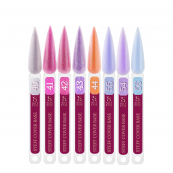 База для гель-лаку камуфлююча Steffani Cover Base 9 мл, 54 Світло-лілова з шимером. Зображення №3