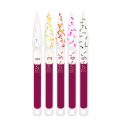 Топ для гель-лаку Top Steffani Erotic без липкого шару прозорий з глітером 9 мл, 03 Червоний металік. Зображення №3