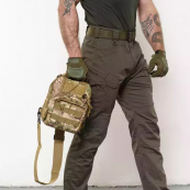 Тактична сумка-рюкзак через плече з Cordura 900D, камуфляж, трансформер, MOLLE. Зображення №3