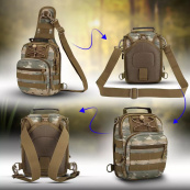 Тактична сумка-рюкзак через плече з Cordura 900D, камуфляж, трансформер, MOLLE. Зображення №6