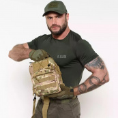 Тактична сумка-рюкзак через плече з Cordura 900D, камуфляж, трансформер, MOLLE. Зображення №8