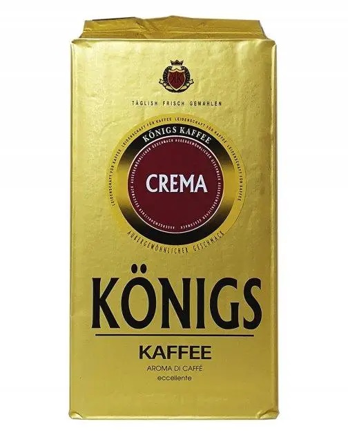 Кава мелена Konigs kaffee CREMA 500г розвакумована Кава мелена Konigs kaffee CREMA 500г розвакумована