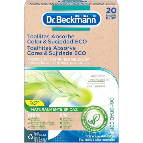 Dr Beckmann Серветки для білих речей Eco 20шт. Dr Beckmann Серветки для білих речей Eco 20шт.