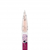 База для гель-лаку камуфлююча Steffani Cover Base 9 мл, 33 Персикова з сірими та білими пластівцями потали. Зображення №2