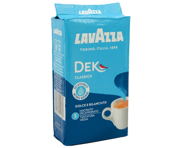 Кава Lavazza Dek Classico мелена 250 г (без кофеїну) Розвакумована Кава Lavazza Dek Classico мелена 250 г (без кофеїну) Розвакумована