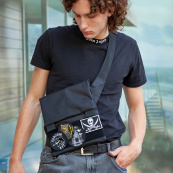 Сумка месенджер З КОБУРОЮ. Тактична сумка з тканини, 3 кишені, патч-панель, Cordura. Зображення №6