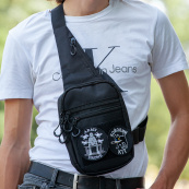 Тактична чоловіча сумка з кобурою Cordura 1000D – 6 кишень, чорна. Зображення №4