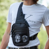 Тактична чоловіча сумка з кобурою Cordura 1000D – 6 кишень, чорна. Зображення №6