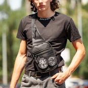 Тактична чоловіча сумка з кобурою Cordura 1000D – 6 кишень, чорна. Зображення №12