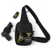 Тактична чоловіча сумка з кобурою Cordura 1000D – 6 кишень, чорна. Зображення №15