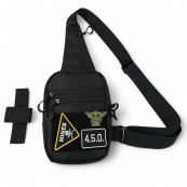 Тактична чоловіча сумка з кобурою Cordura 1000D – 6 кишень, чорна. Зображення №16