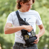 Тактична сумка на плече з кобурою, система MOLLE, патч-панель, Cordura. Зображення №7