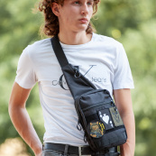 Тактична сумка на плече з кобурою, система MOLLE, патч-панель, Cordura. Зображення №13