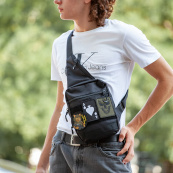 Тактична сумка на плече з кобурою, система MOLLE, патч-панель, Cordura. Зображення №15