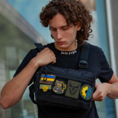 Нагрудная сумка для патчей и шевронов 5 карманов | MOLLE, мужская сумка тактическая. Изображение №9