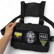 Нагрудная сумка для патчей и шевронов 5 карманов | MOLLE, мужская сумка тактическая. Изображение №18