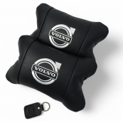 Набір шкіряних подушок Volvo + брелок у подарунок, Автоподушки Volvo з вишивкою. Зображення №12 Набір шкіряних подушок Volvo + брелок у подарунок, Автоподушки Volvo з вишивкою. Зображення №12