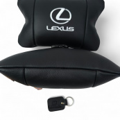 Набір автоподушок Lexus шкіра Італія+ подарунок, Автоподушки Лексус з вишивкою. Зображення №5 Набір автоподушок Lexus шкіра Італія+ подарунок, Автоподушки Лексус з вишивкою. Зображення №5