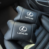 Набір автоподушок Lexus шкіра Італія+ подарунок, Автоподушки Лексус з вишивкою. Зображення №9 Набір автоподушок Lexus шкіра Італія+ подарунок, Автоподушки Лексус з вишивкою. Зображення №9